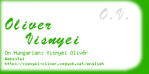 oliver visnyei business card