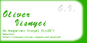 oliver visnyei business card